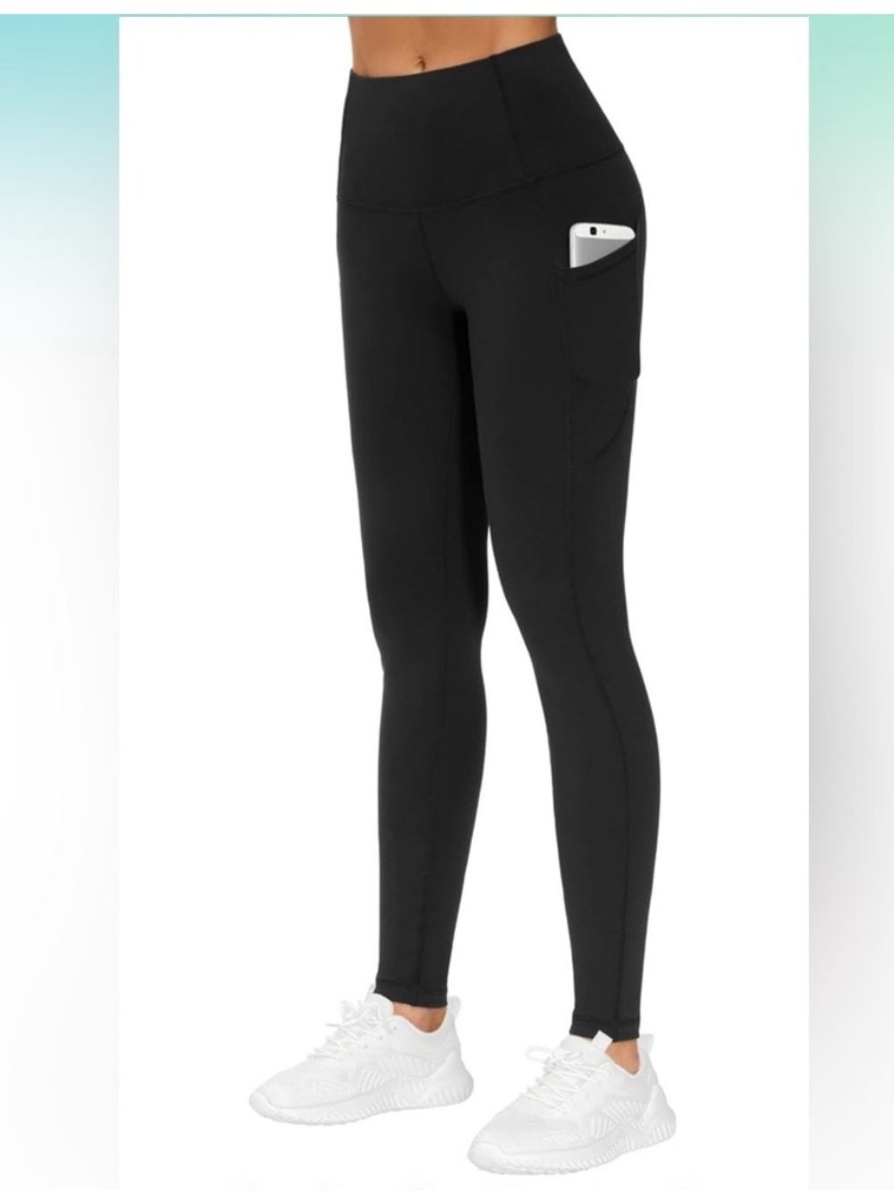 THE GYM PEOPLE Thick High Waist Yoga Pants with Pockets Tummy Control Leggings